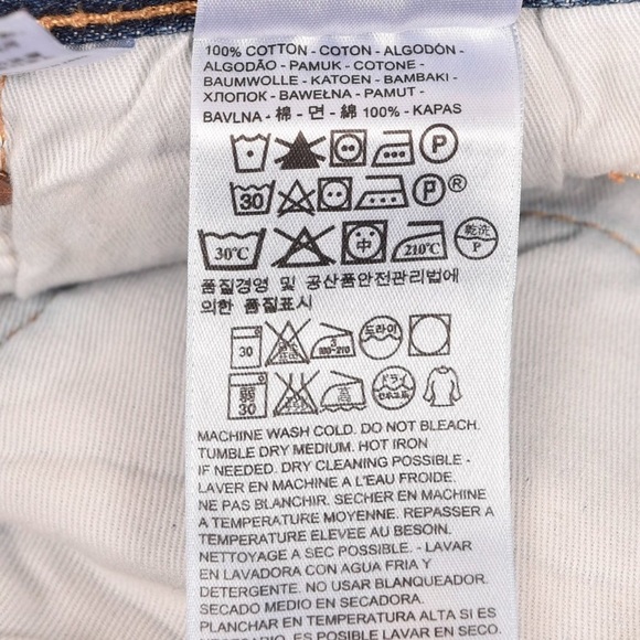 Levi's 501 Button Fly Cutoff Jean Shorts Medium Wash Distressed. - Picture 7 of 7